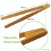 RUAYO 100% Premium Natural Bamboo Tongs 9.6 inch Kitchen Tongs Tool for Bagel Toast & Cake - B07D6C8Q48